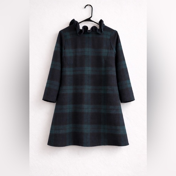 Tuckernuck Dresses & Skirts - Tuckernuck Black and Green Plaid Long Sleeve Dress